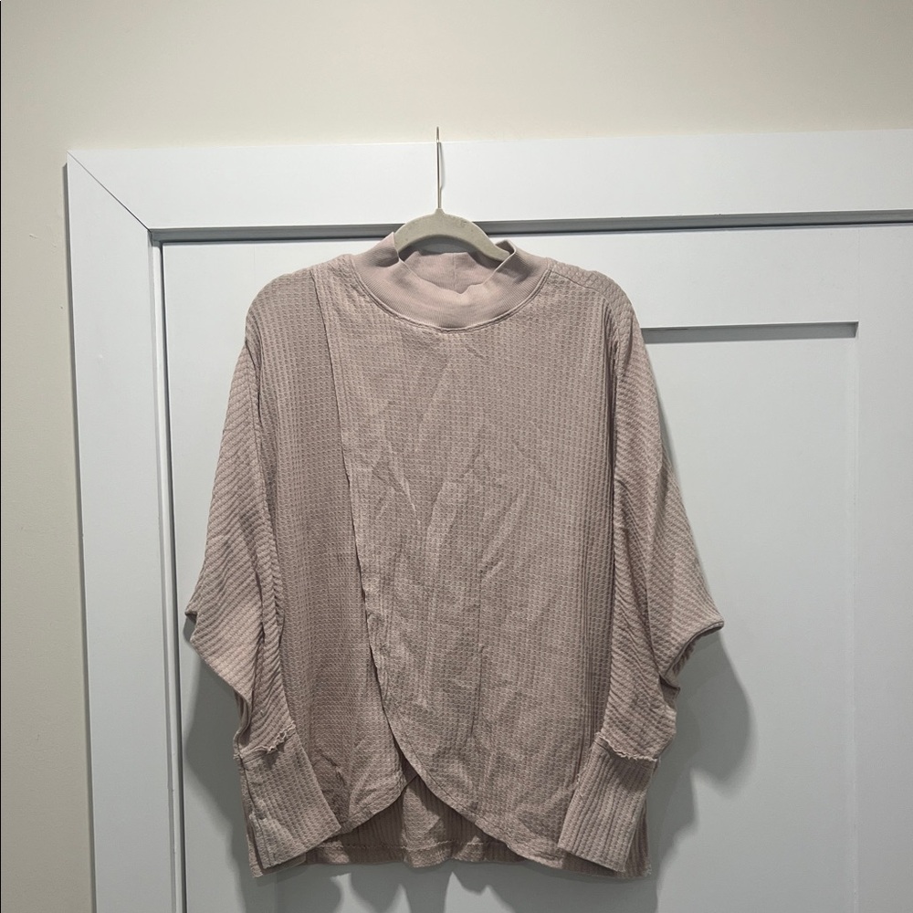 Pink Waffle Knit Top